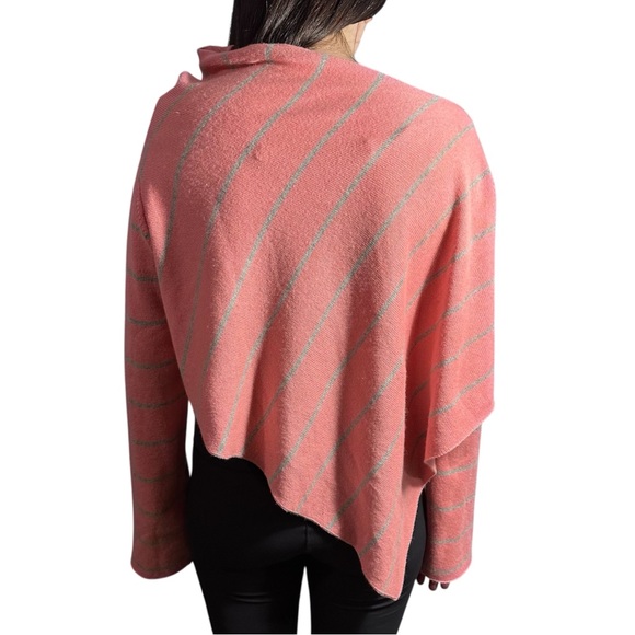 BCBG Max Azria pink poncho sweater cashmere silk women’s medium-large - Picture 2 of 6